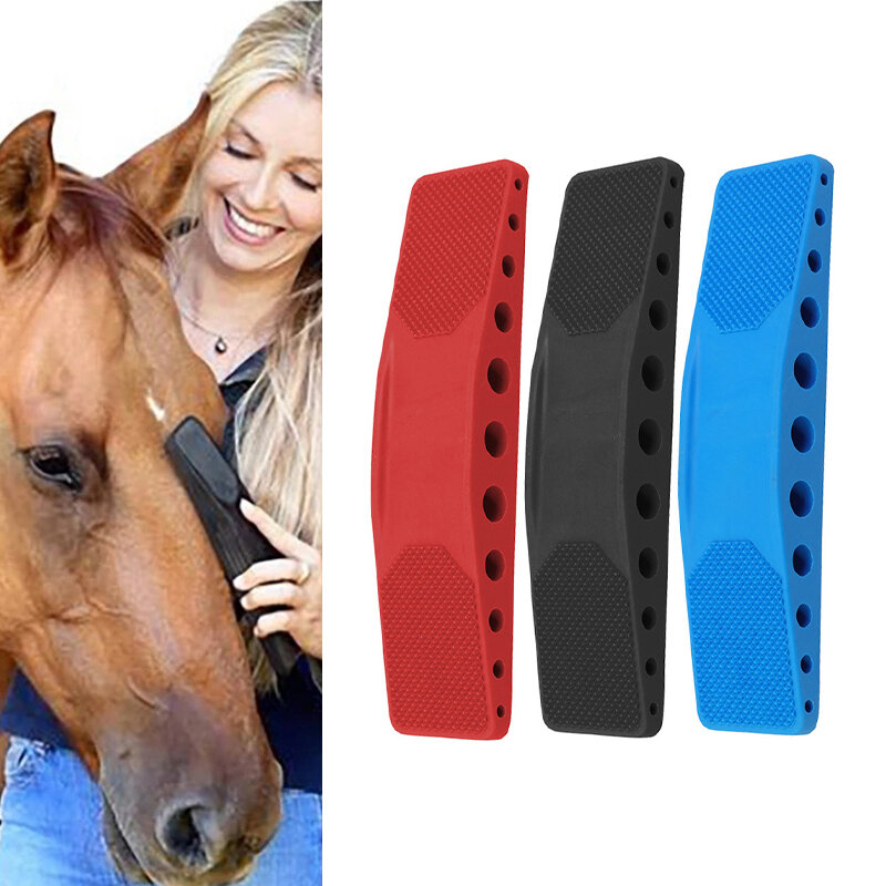 6in1 Horse Brush Removal Hair Massage Brush Sweat Cleaning Kit Scrubber Horses Grooming Horse Shedding Tool Equestrian Supplies