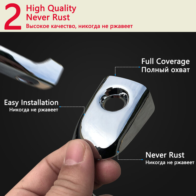 for Toyota Yaris Vitz XP150 2014 2015 2016 2017 2018 2019 Chrome Door Handle Cover Exterior Car Catch Cap Styling Accessories