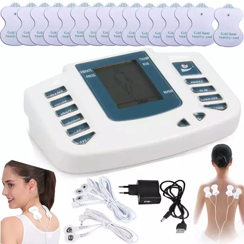 Russian Version Health Care Full Body Neck Massager Back Foot Muscle Pain Relief Therapy Slimming Massage Relaxing Tens 16 P