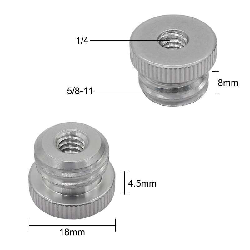 Adaptadores do tripé para o nível do laser 1/4 accessories to a 5/8 "ou 3/8" a 5/8 "acessórios rosqueados da câmera do adaptador do parafuso