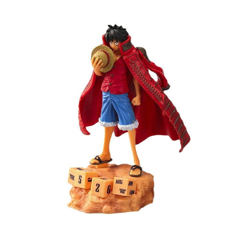 Bandai-figura de Luffy de One Piece, juguete de Anime periférico de gran tamaño de 17cm, adorno de joyería creativa al por mayor