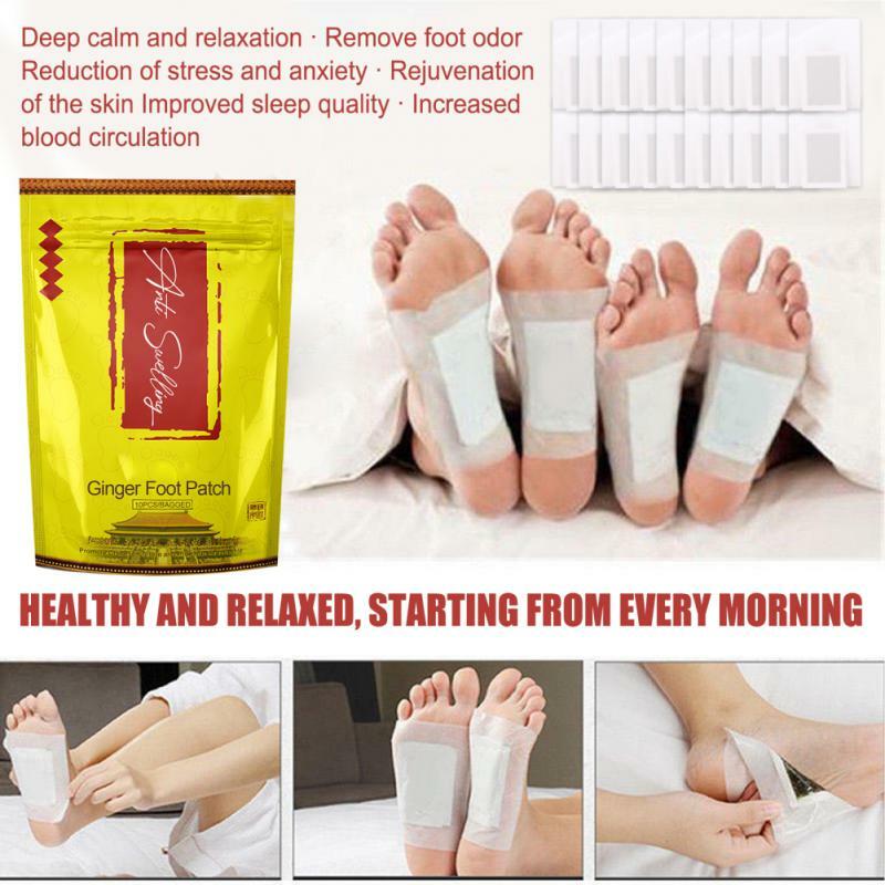 Eelhoe gengibre absinto desintoxicação pé remendos de limpeza profunda pé adesivo anti-inchaço corpo toxina desintoxicação pés almofada 100-30 pces