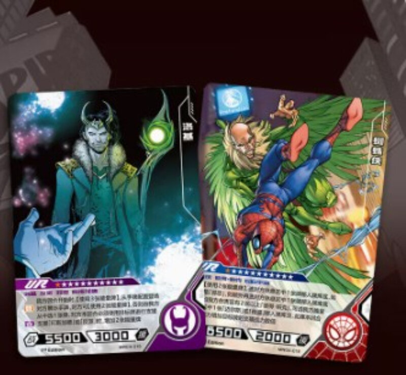 KAYOU Marvel Comics Heroes Versus Cards the Avengers Anime Party Playing Games Toys, cajas de álbum para niños, colección de Hobby de papel