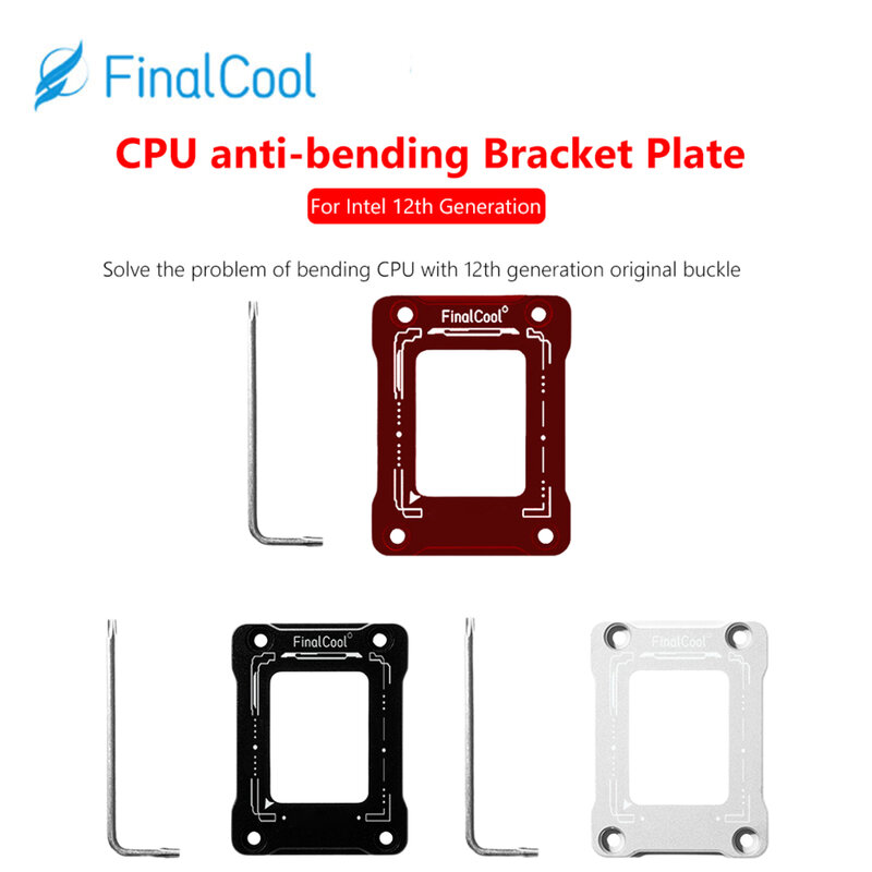 FinalCool UK12 CNC in lega di alluminio CPU piegatura correzione fibbia di fissaggio con chiave per LGA1700-BCF Intel Gen 12 H610 B660 Z690