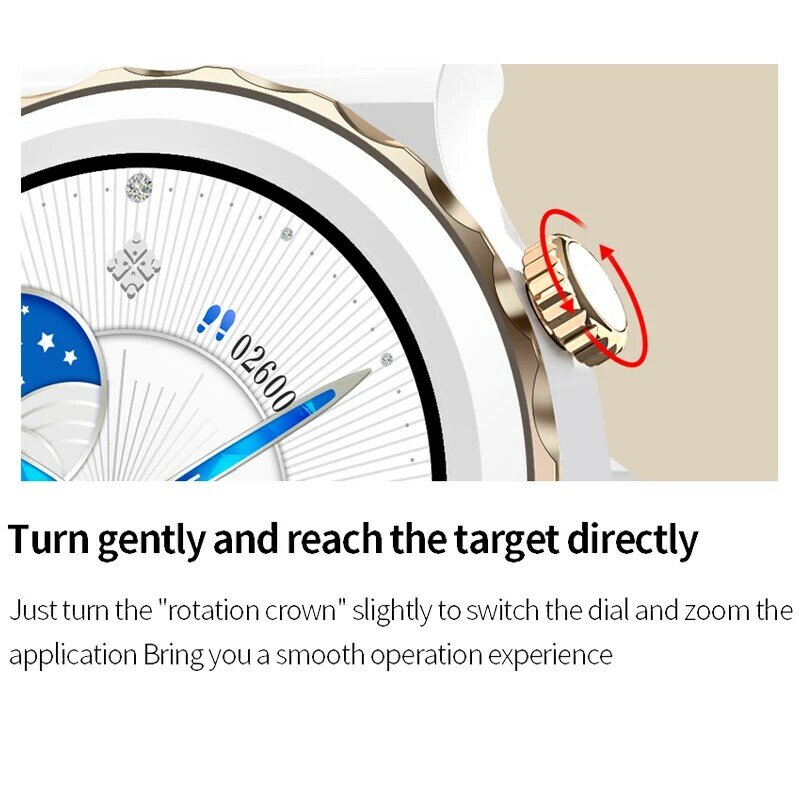 Novo bluetooth chamada resposta relógio inteligente mulher com botão de rotação masculino feminino dial chamada smartwatch esporte aptidão tracke pulseira 2022