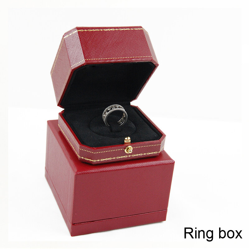 Boîte de luxe Design de marque classique, présentoir de Bracelet, collier, bague, cadeau de fiançailles, emballage de bijoux, mallette de rangement, sac de certificat