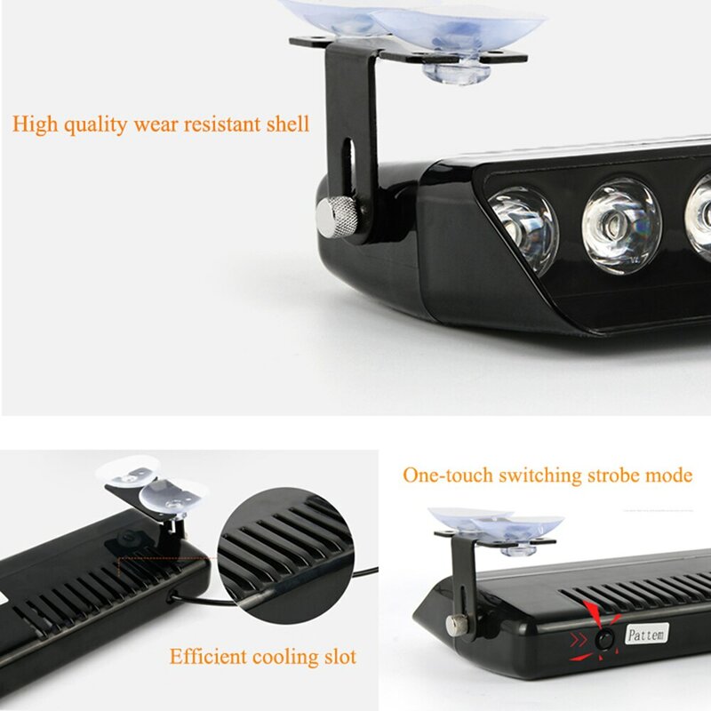 BMAD-Luz LED intermitente de emergencia para coche, faro estroboscópico, lámpara de advertencia para camión, rojo, azul, ámbar, blanco, montaje de luz para coche