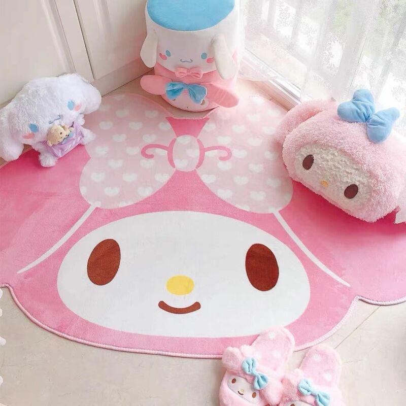 Sanrio Kawaii Cinnamorol Melody Girl Heart ковер прикроватное одеяло напольный коврик подушка для туалетного столика плюшевая декоративная спальня для девушек