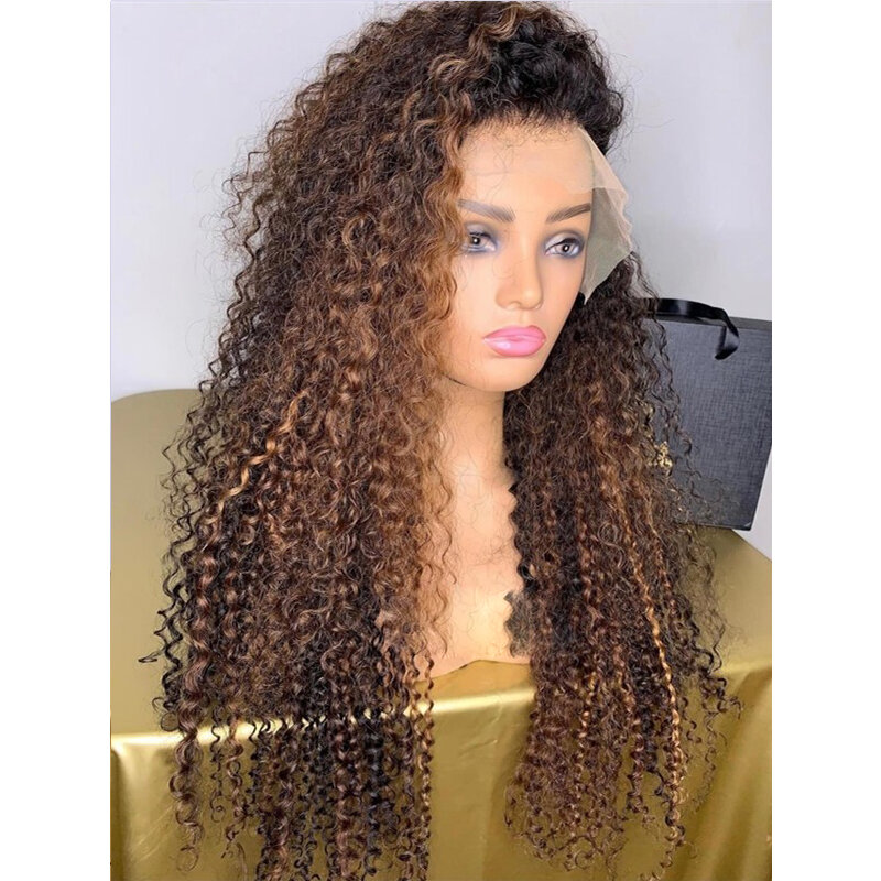 Soft 23A Grade 100% Human Hair Long Highlight Blonde Kinky Curly European Jewish full Lace Wig For Women With Baby Hair Glueless
