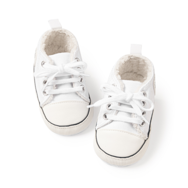 حذاء للأطفال أولادي بناتي نجم حذاء رياضي صلب من القطن ناعم مضاد للانزلاق وحيد لحديثي الولادة الأولى مشوا أحذية للأطفال غير رسمية من القماش