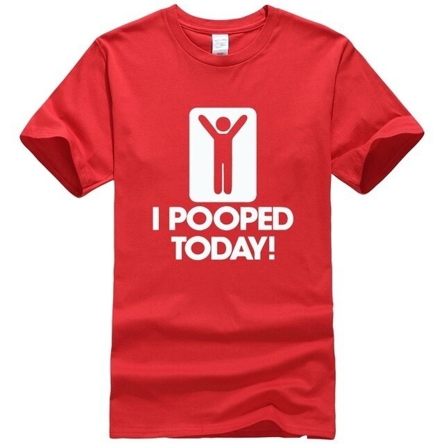 Camisetas con estampado de "I Pooped Today", camiseta de manga corta con cuello redondo, ropa estética Y2k