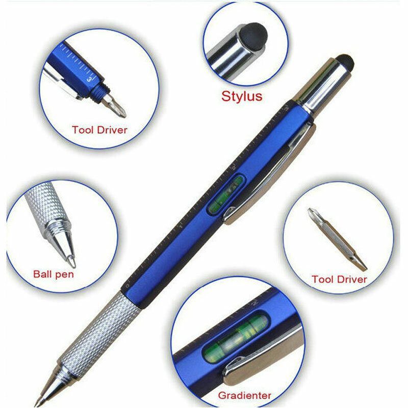 7 color novel Multifunctional Screwdriver Ballpoint Pen Touch Screen Metal Pen Gift Tool School office supplie stationery