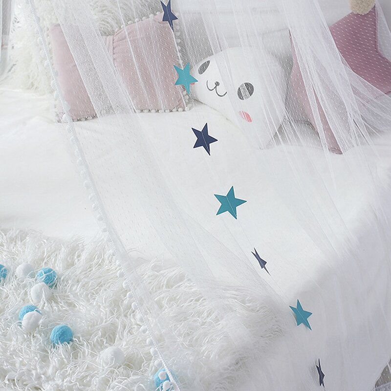 Baby Klamboe Crib Netten Voor Kinderkamer Decoratie Baby Bed Crib Canopy Tule Gordijnen Slaapkamer Speelhuis Bed Opknoping tent