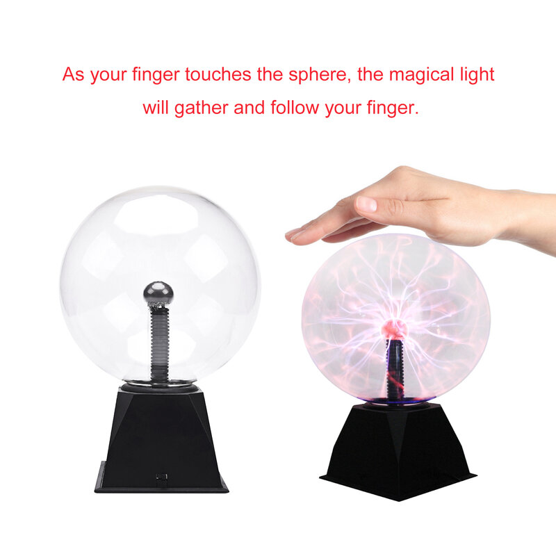 Magic Plasma Ball Touch Lamp with Sound Sensitive LED Night Light Atmosphere Plasma Light Christmas Party Decor Lighting