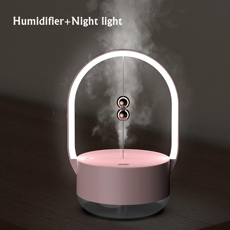 Humidificador de aire portátil recargable por USB, generador de niebla ultrasónica, difusor de aromaterapia con luz LED nocturna