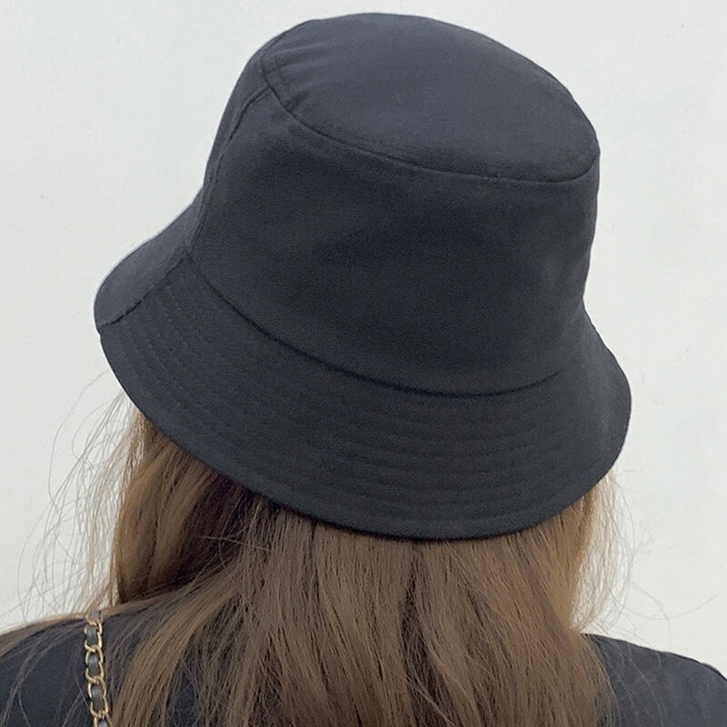 ผู้หญิงฤดูร้อน UV-Proof Reversible Sun หมวกชาวประมงหมวก Men Casual Beach หมวกตกปลาสีขาวพิมพ์คู่-ด้าน Topi Bucket