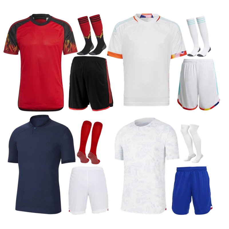 Seleção de futebol camisa de futebol jerseys 2022 copa do mundo crianças kits aldult terno