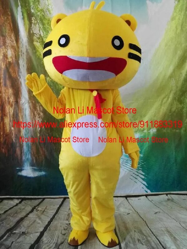 Disfraz de Mascota de tigre de alta calidad, conjunto de dibujos animados, vestido de Anime para Halloween, fiesta de cumpleaños, talla de adulto 1170