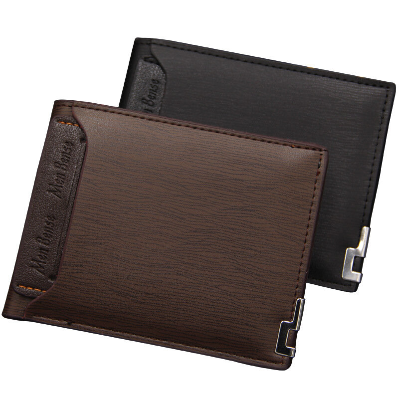 男性用の小さな革製ウォレットスタイルの新しい2022,薄いクレジットカードホルダー,コインインサート