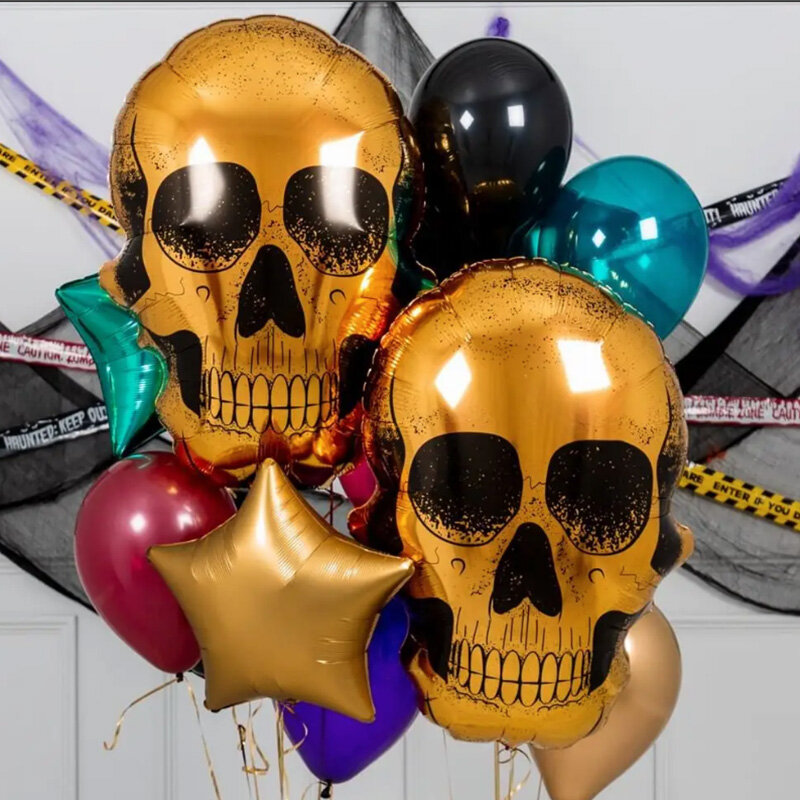 2 pçs crânio morcego folha de abóbora balão festa de halloween evento em casa festival decoração diy ballon decorações de aniversário ar hélio globos