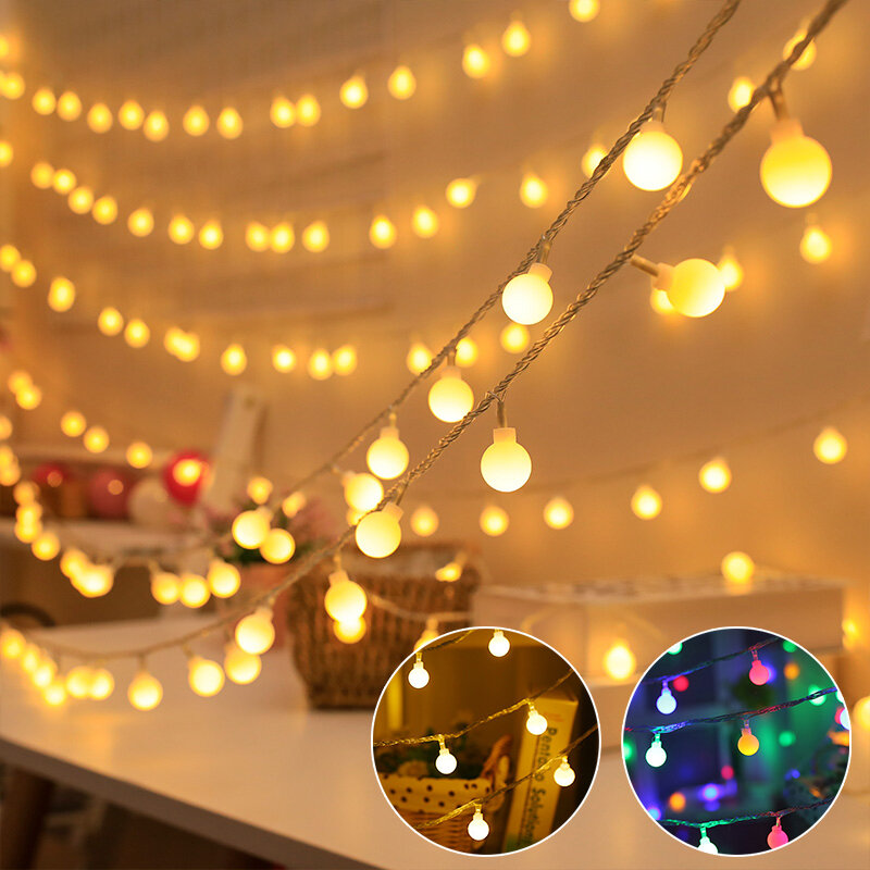 2m 3m 5m USB/Batterie Power LED Ball Lichter Urlaub Hochzeit Lichter Dekoration Fee String licht Wasserdichte Im Freien Lampe