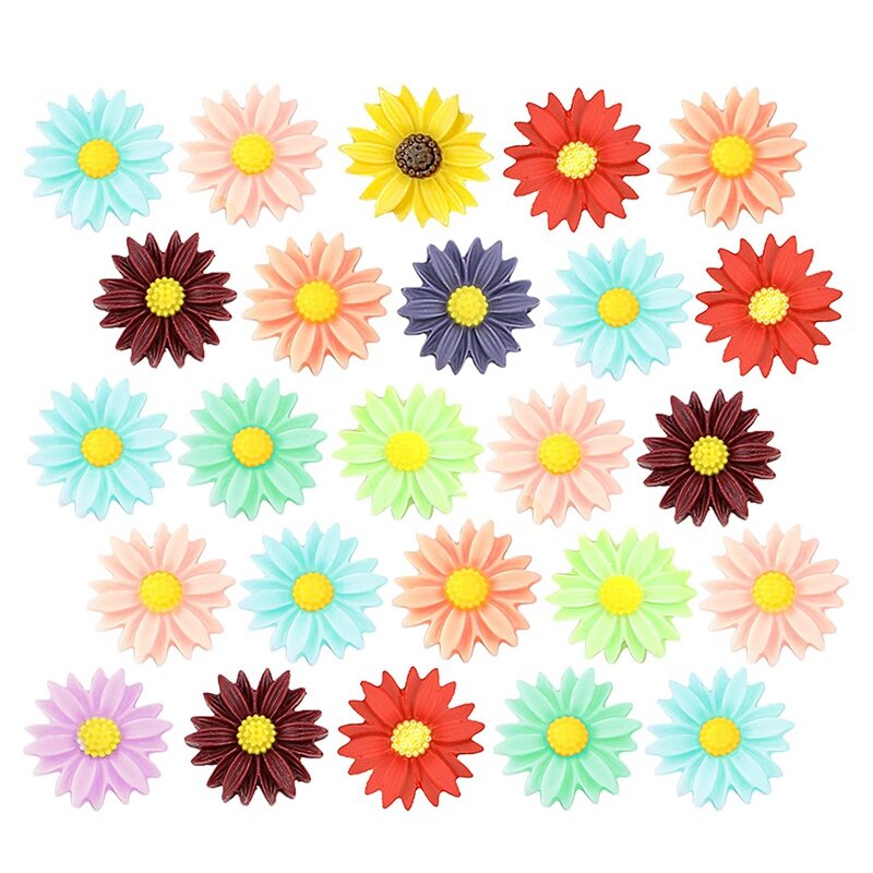 30Pcs Push Pin ดอกไม้,Thumbtacks ตกแต่ง Daisy หลายสี,push Pins สำหรับกระดาษและ Cork โฟมกระดาษ