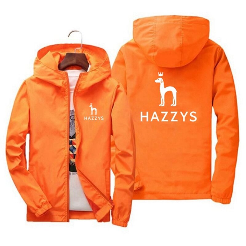 2022 New HAZZYS Jacket Men's Windbreaker 10 Color Spring/summer Fashion Zippered Thin Jacket Men's Casual Hooded Jacket Men's 7X