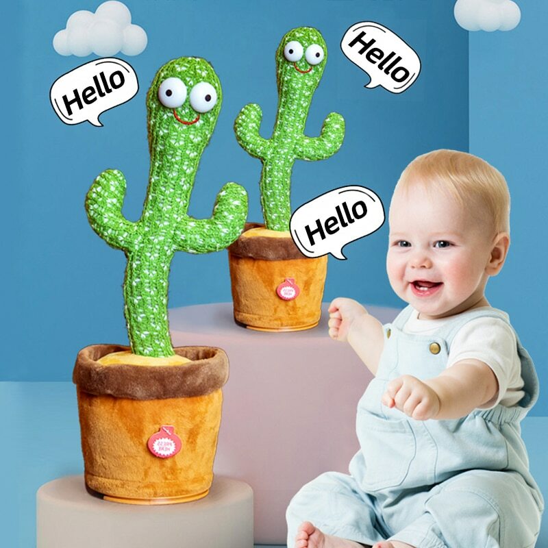 Tanzender Kaktus wiederholen sprechendes Spielzeug Lied Lautsprecher zappeln tanzen singen Spielzeug reden Plüsch tier Stofftiere für Baby Erwachsenen Spielzeug