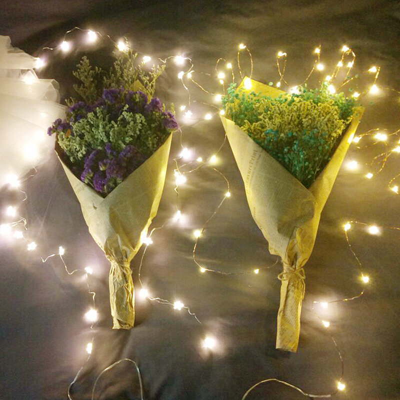 Kupfer Draht LED String Lichter Urlaub Beleuchtung Fee Girlande für Weihnachten Baum Hochzeit Party Dekoration Natal