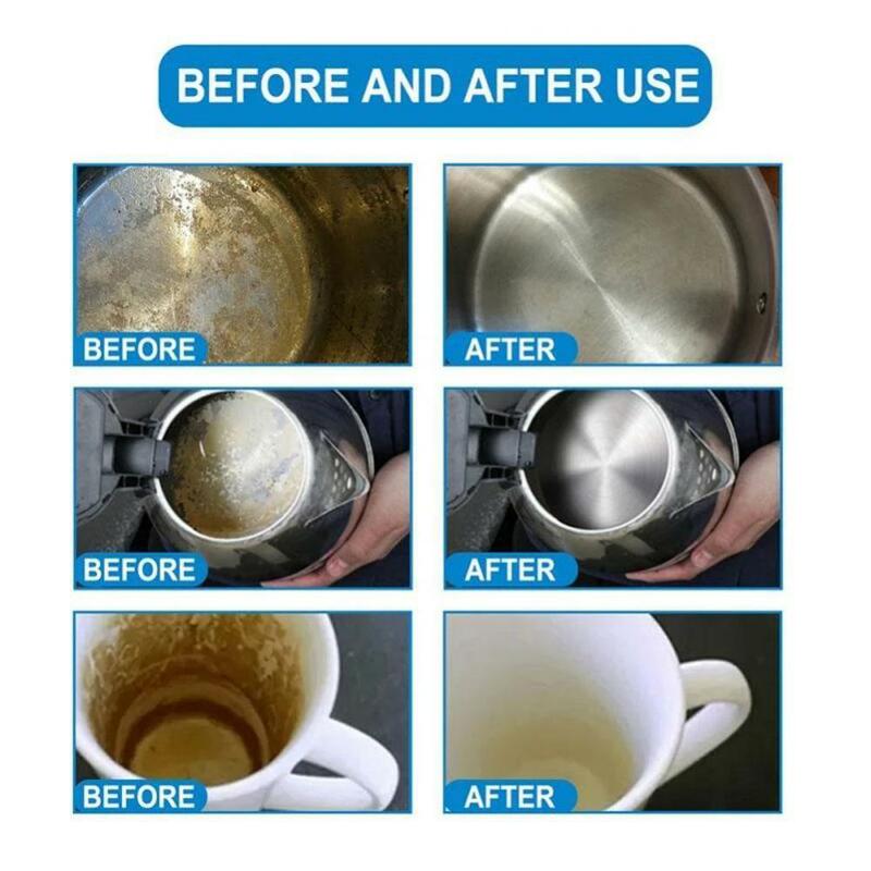 10กรัม/แพ็คกรดซิตริกผงซักฟอกปลอดสารพิษสารสกัดจากมะนาว Remover กาน้ำชาคอนเทนเนอร์ทำความสะอาดเก...