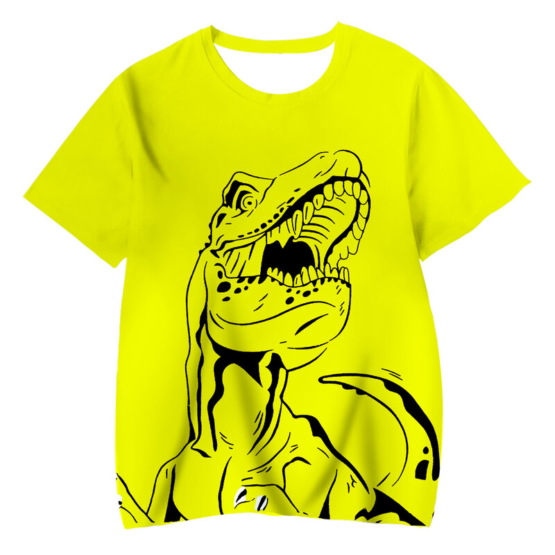 3〜14歳の男の子と女の子のためのカジュアルなTシャツ,ユーモラスな3Dプリントの新しい夏のコレクション2022