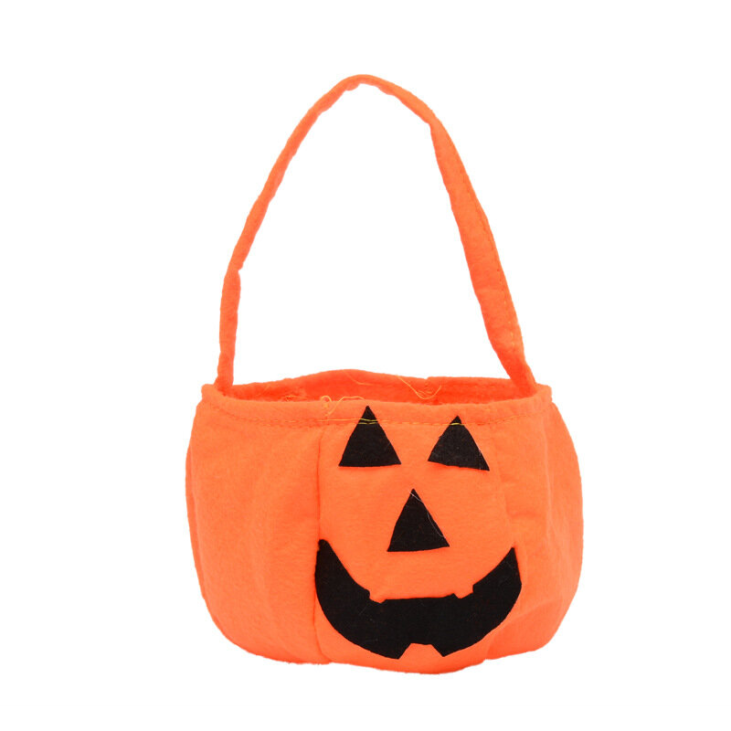Трехмерная сумка с тыквой для Хэллоуина, реквизит, Нетканая сумка для конфет, Детская сумка-тоут, праздничная забавная Оранжевая Сумка чере...