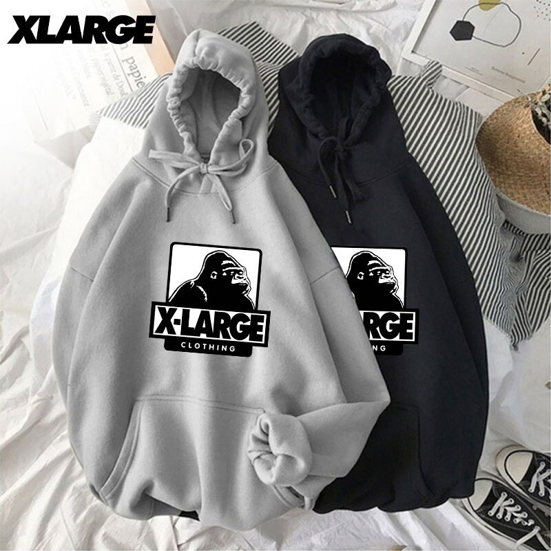 Xlarge-Sudadera con capucha para hombre y mujer, suéter holgado de Color sólido, informal, moda de otoño e invierno