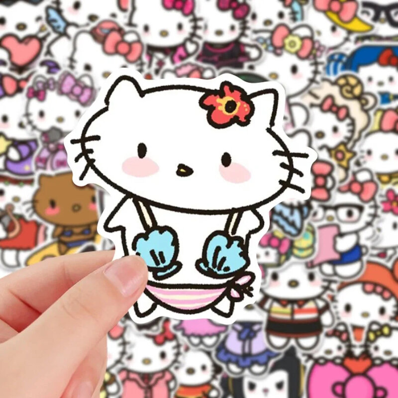 10/30/54 шт. Sanrio аниме Hello Kitty милые наклейки Kawaii мультфильм наклейки ноутбук телефон чемодан забавные украшения стикеры детские игрушки