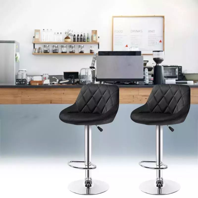 Coxim barra cadeira fezes giratória altura ajustável cadeira de couro com apoio para os pés braço casa cozinha escritório barra cadeira hwc