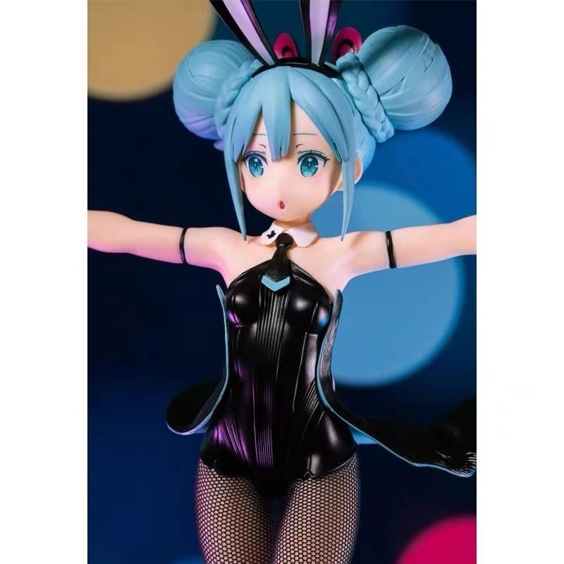 Hatsune Miku – lapin noir fille, fait à la main, modèle de décoration, cadeau d'anniversaire, animation bidimensionnelle périphérique