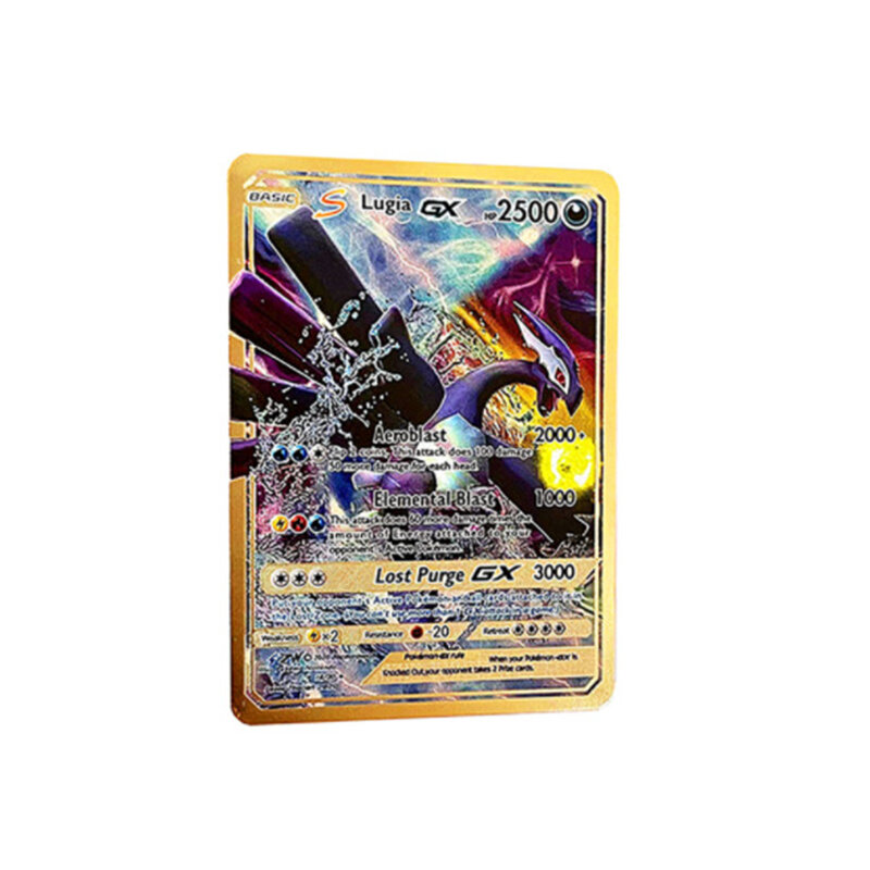 Pokemon Pikachu Metal Cards Vmax English Mewtwo Charizard Blastoise Eevee Collection Card Toys regali per bambini