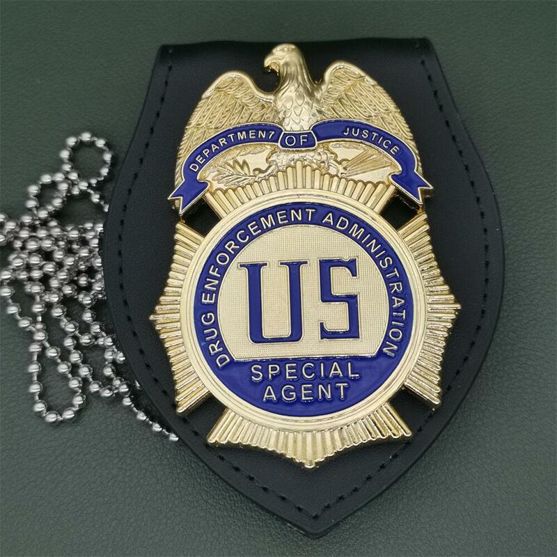 Специальный агент Управления по контролю за наркотиками США, металлический значок 1:1, косплей, детектив, реквизит из фильма, подарок на Хэллоуин