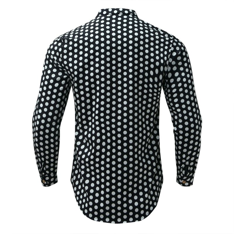 Camisa de impressão xadrez casual masculina manga comprida botão turn-down collar topos menino ao ar livre