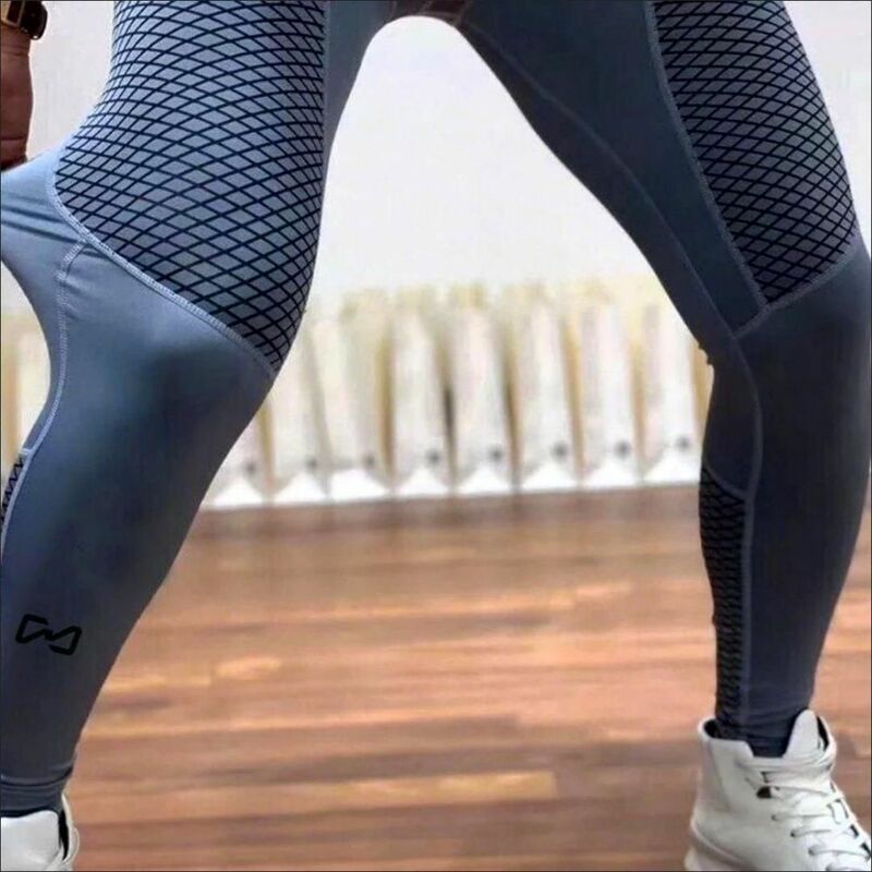 Men Compression Pant Legging Sports MMA Hiking Workout Running  Basketball High Elastic Pants Yoga Leggings