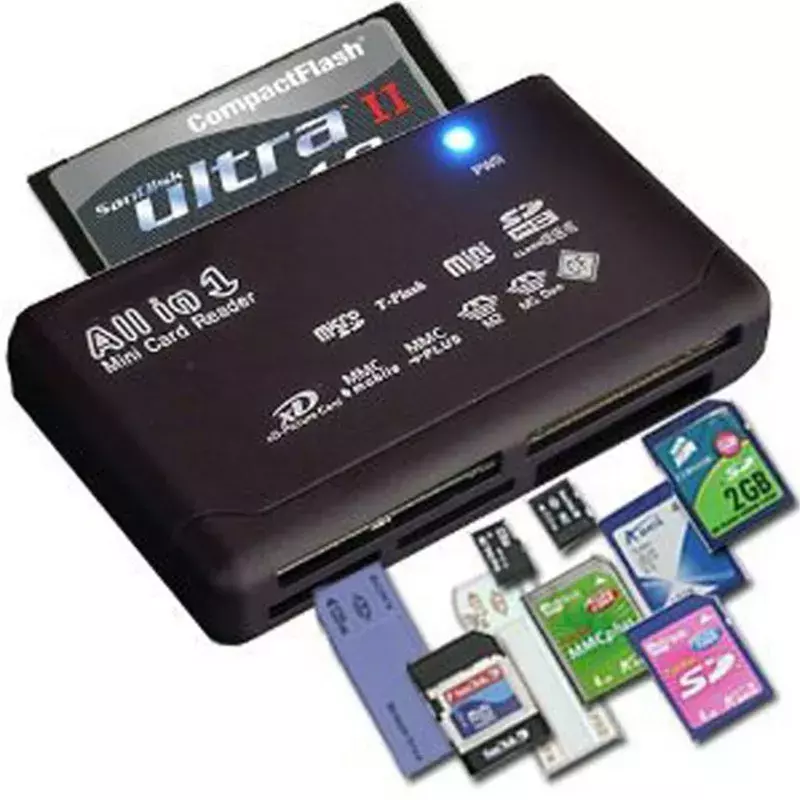 올인원 메모리 카드 리더기, USB 외장형, 미니, 마이크로 SD, SDHC, M2, MMC, XD, CF, 드랍십용