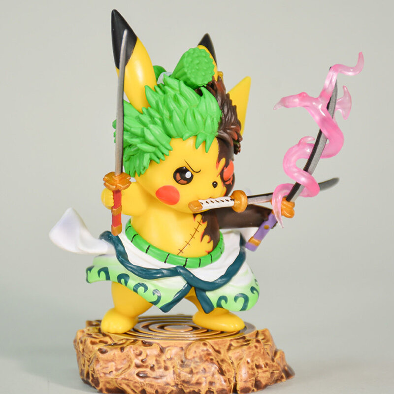 Figuras de Anime de Pokémon para niños, figuras de Pikachu Kawaii, Roronoa Zoro, estatuas, Colección GK, regalo de cumpleaños, 4 pulgadas