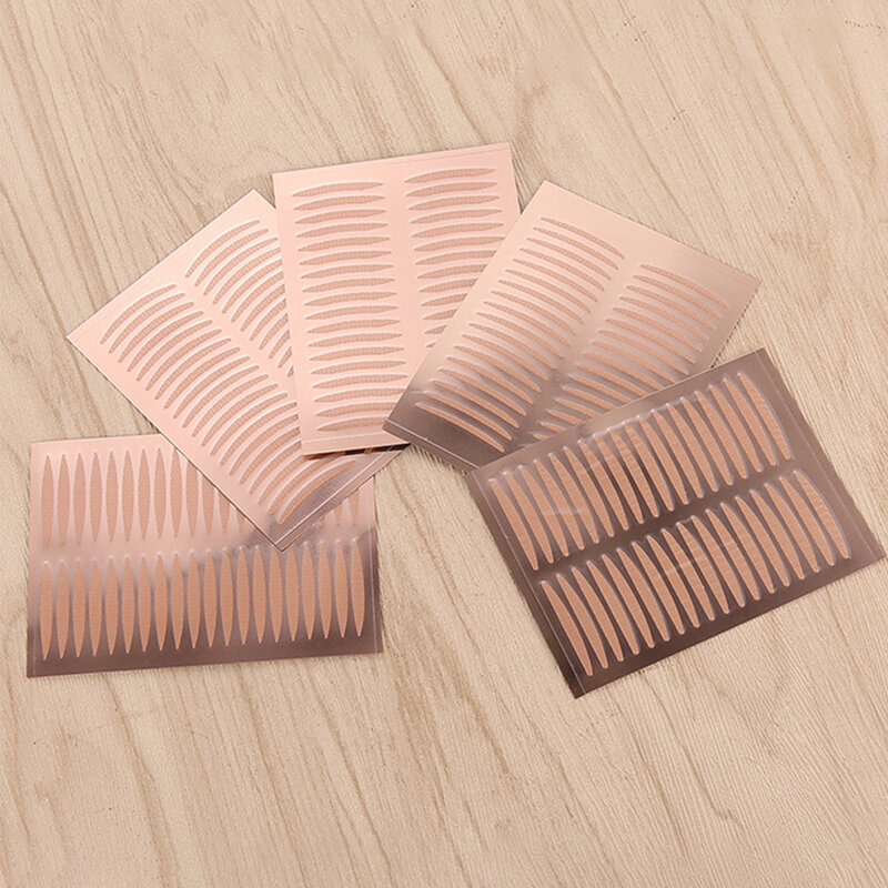 Pegatinas invisibles de doble párpado para maquillaje, cintas de fibra impermeable para párpados, 200 piezas, baratas