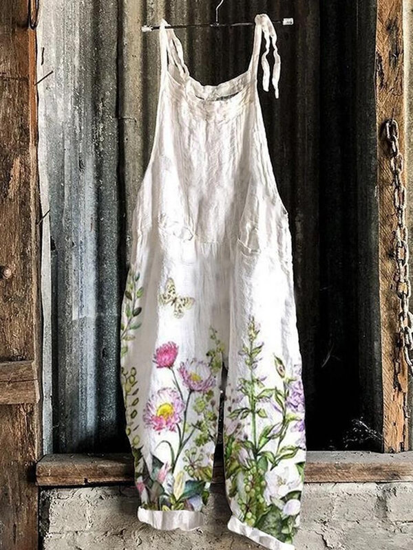 Pantaloni da donna estivi 2022 decorazione con stampa floreale dolce mette in evidenza il temperamento dolce pantaloni larghi a gamba larga tuta da donna