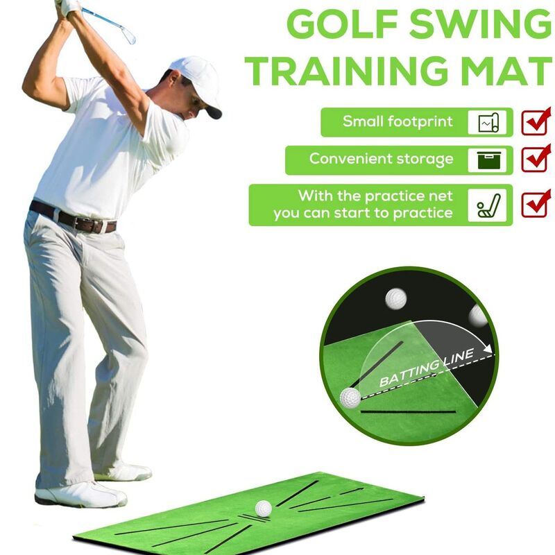 30*60ซม.Golf Swing Training Pad การตรวจจับ Batting ทิศทางทางเทคนิคที่ถูกต้องตีกอล์ฟในร่มและกลางแจ้งที่โดดเด่น mat