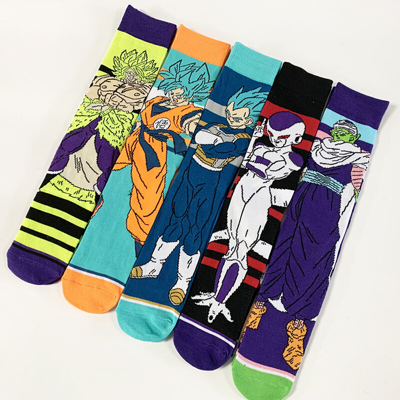 New Anime Men's Socks Son Goku Kakarotto Cosplay Funny Sockings Boxer Man Cotton Male Breathable Sock Gift Prop