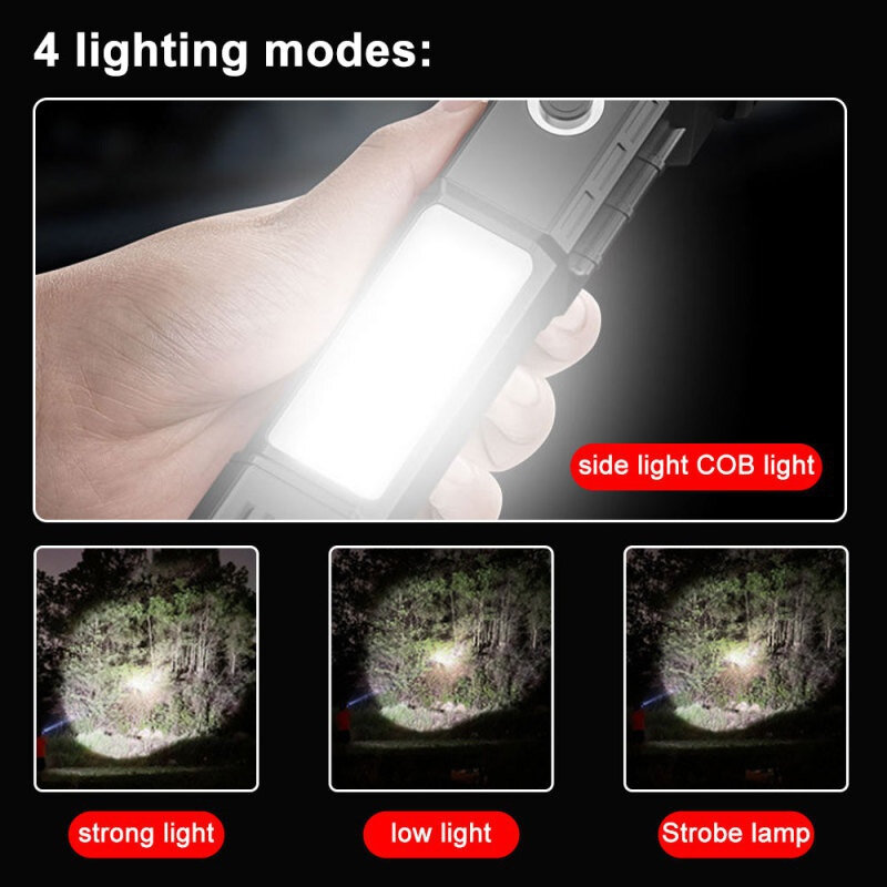 Đèn Led Với Búa Thoát Hiểm An Toàn Làm Việc Đèn Khẩn Cấp Tự Cứu Hộ Bị Phá Vỡ Cửa Sổ Đèn Pin USB Sạc Đèn Chiến Thuật Lồng Đèn