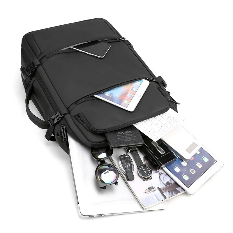 Рюкзак YILIAN мужской водонепроницаемый, маленькая нишевая сумка для компьютера 17 дюймов, вместительный ранец для деловых поездок