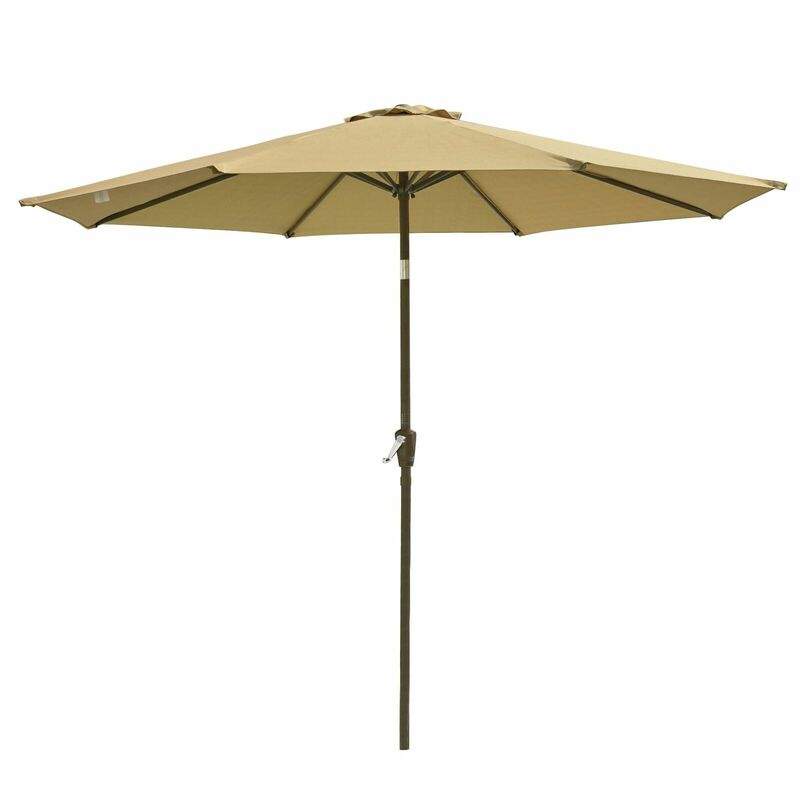 9 pés olefin tecido guarda-chuva uv50 + proteção ao ar livre dossel repelente de água