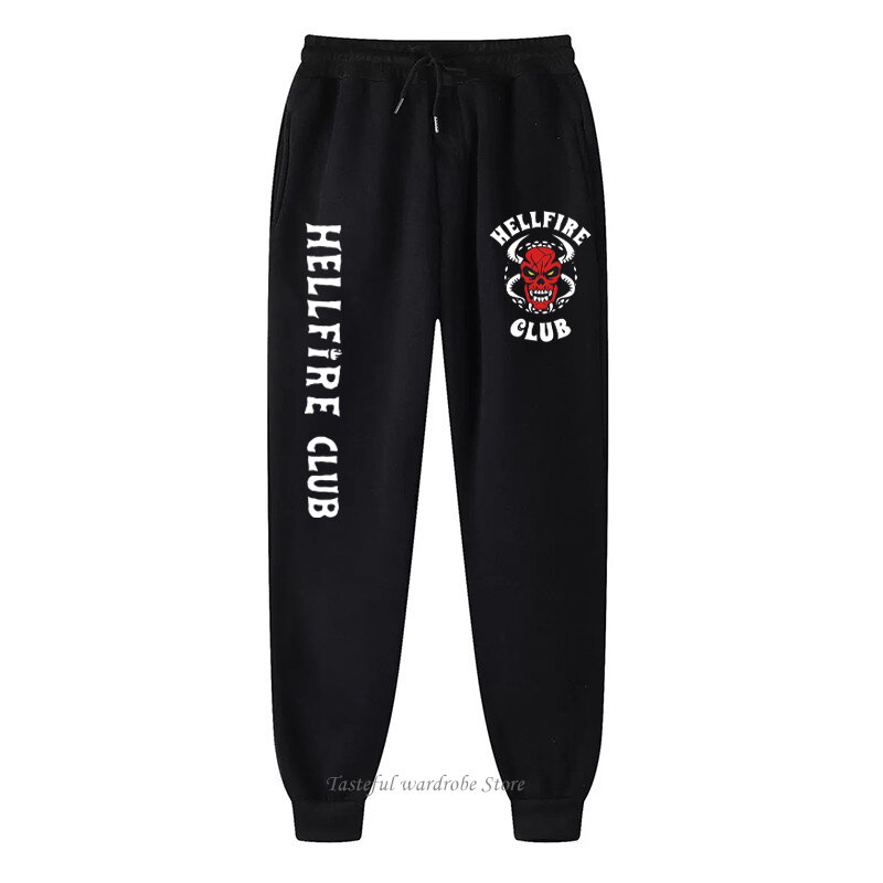 Nowe spodnie Stranger Things 4 Hellfire Club nadrukowana moda mężczyźni kobiety dorywczo spodnie do joggingu Y2k Streetwear spodnie dresowe męskie